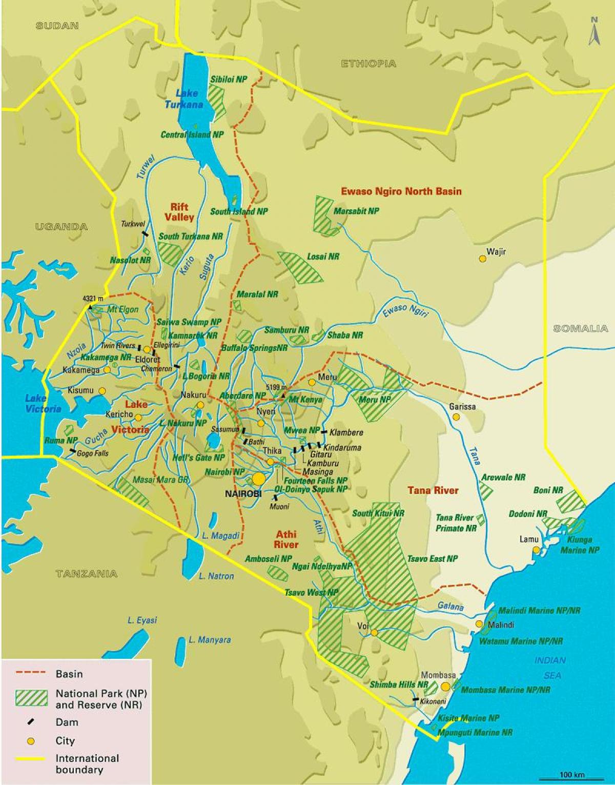 peta Kenya tumbuh-tumbuhan