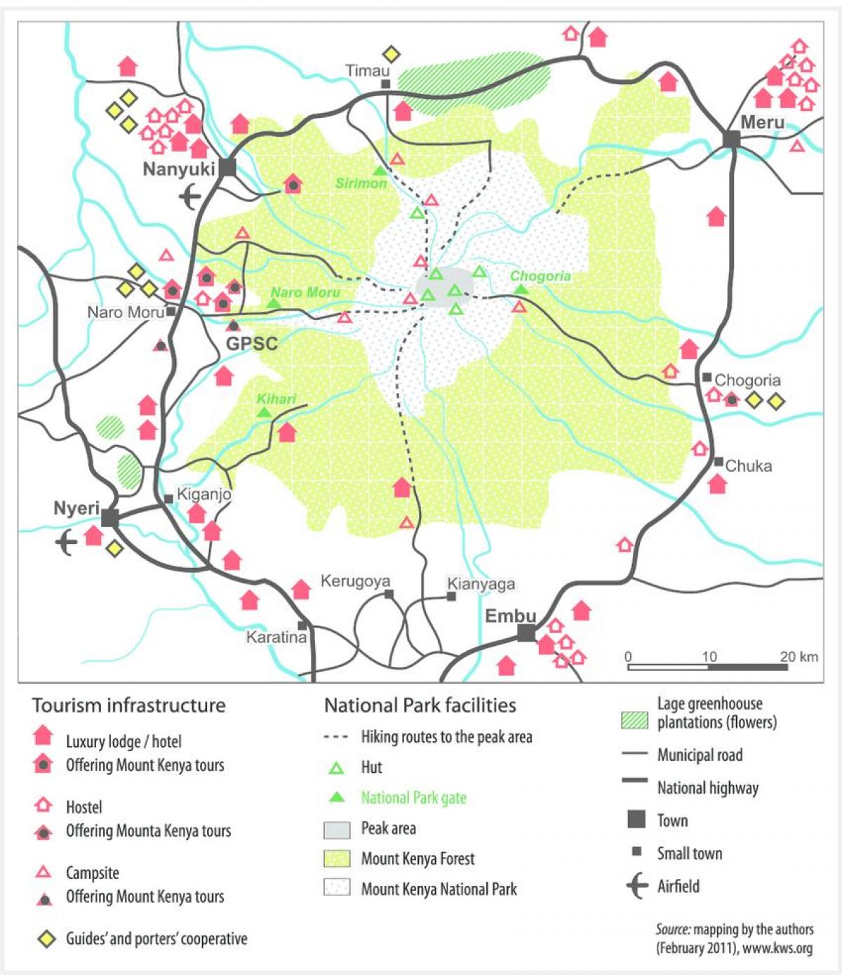 mt Kenya pada peta afrika