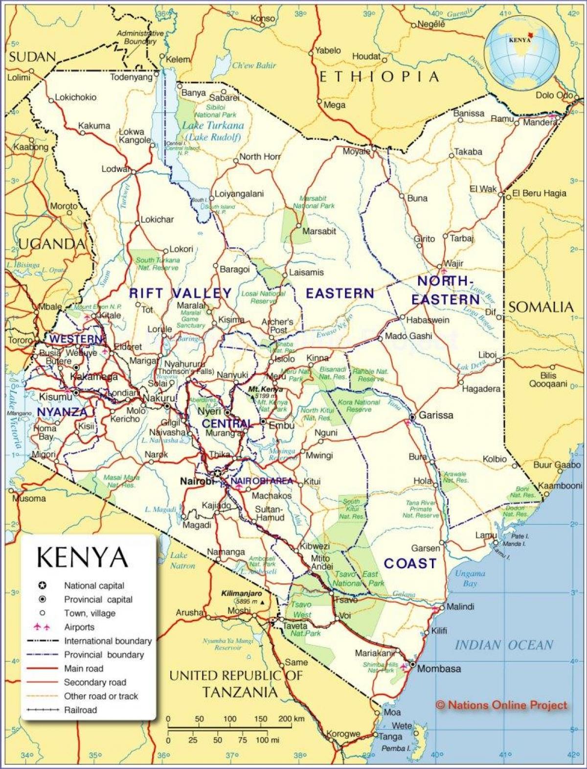 peta antarabangsa Kenya