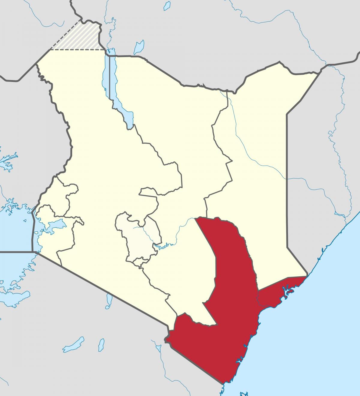peta pantai wilayah Kenya