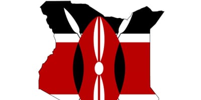 Peta Kenya bendera