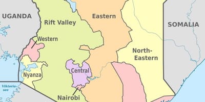 Kenya pentadbiran peta