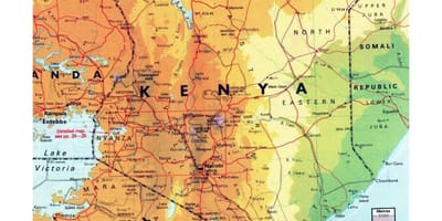 Kenya peta geografi