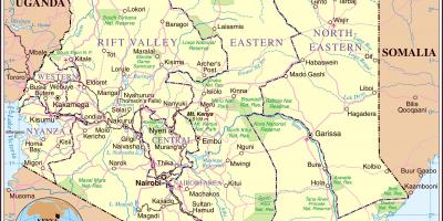 Kenya peta jalan terperinci