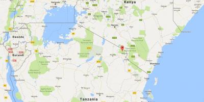 Dunia peta yang menunjukkan Kenya