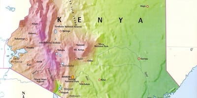 Peta gunung Kenya
