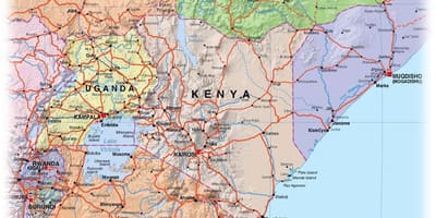 Peta Kenya tanah tinggi