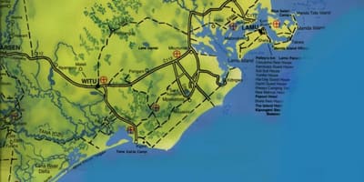 Peta pantai selatan Kenya