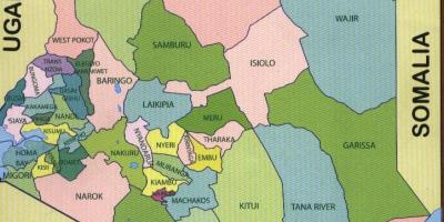 Baru peta Kenya daerah-daerah